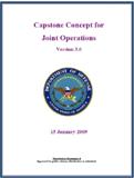 Концепция проведения объединенных операций ВС США 15 января 2009 года. Capstone Concept for Joint Operations. Version 3.0.