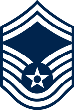 AF E-8 SMSGT Senior Master Sergeant (Blue) Decal
