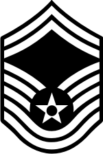 AF E-8 SMSGT Senior Master Sergeant (B&W) Decal