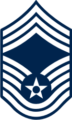 AF E-9 CMSGT Chief Master Sergeant (Blue) Decal