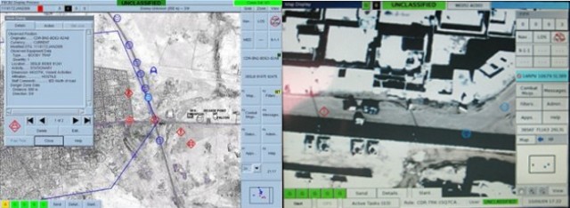 Примеры отображения тактической обстановки и положения объектов на фоне аэрофотоснимков
